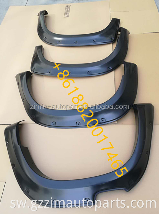 Vifaa vya Auto vilivyobadilishwa Kivinjari cha Matte Nyeusi Fender Flare Gurudumu la L200 Triton 2019